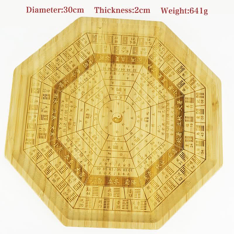 Mappa Feng Shui Bambù Bagua Mappa dell'Energia dell'Armonia - Mappa Bagua dei sessantaquattro trigrammi 30 cm - image 37
