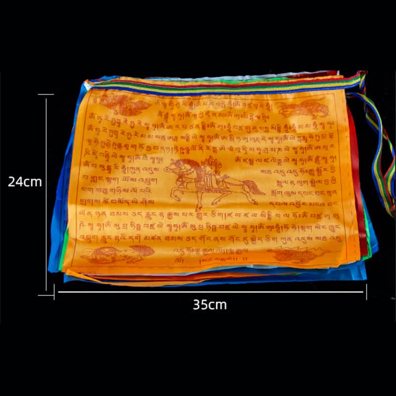 Bandiere di preghiera tibetane a 5 colori con simbolo del cavallo del vento, per esterni, 20 pezzi - image 18