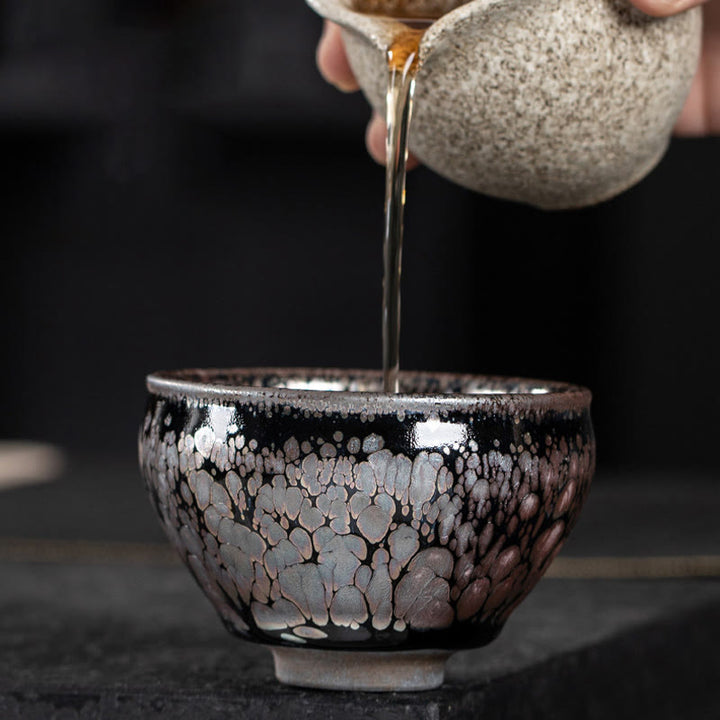 Buddha Stones fatte a mano Fiori di ciliegio Sakura Design Tazza da tè in ceramica cinese Jianzhan Tazza da tè Kung Fu