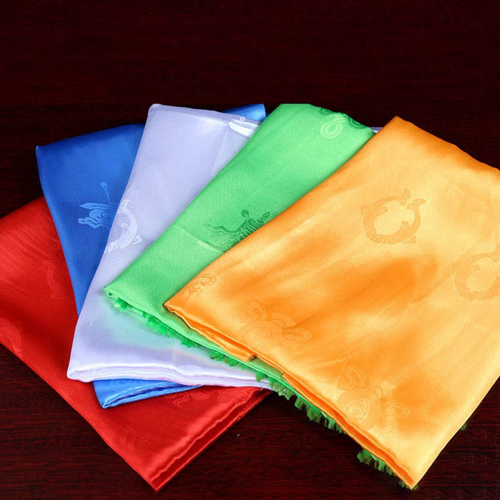Decorazione Khata di 5 colori di buon auspicio della benedizione tibetana - image 2