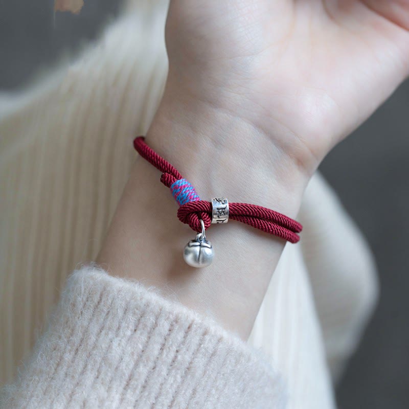 Bracciale intrecciato con Buddha Stones, fatto a mano in argento sterling 925, tibetano, Om Mani Padme Hum, protezione dalla fortuna - image 6