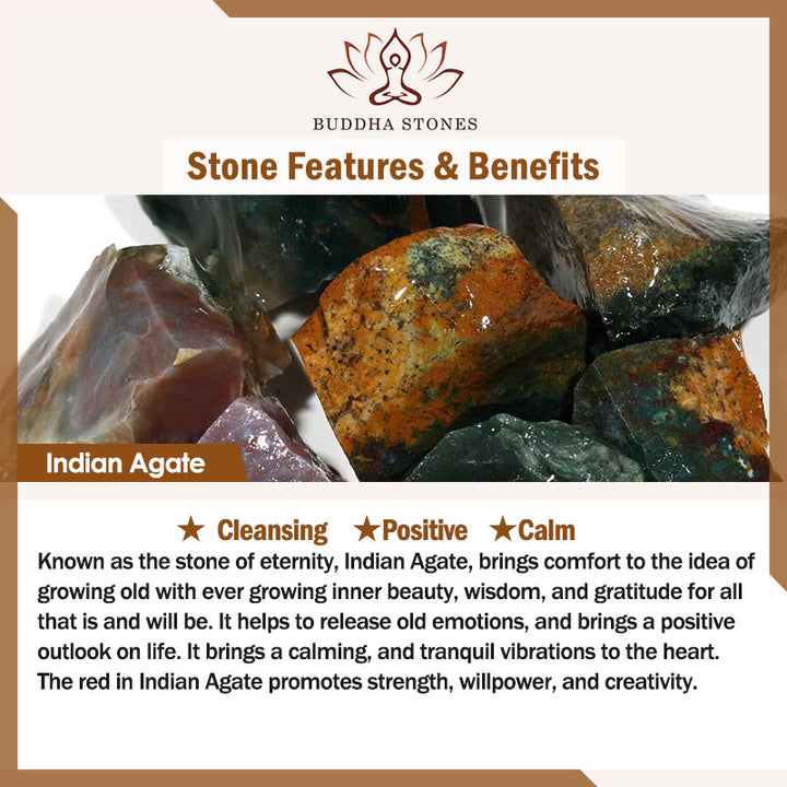 Braccialetto Buddha Stones India Agate Beads Luck Yoga