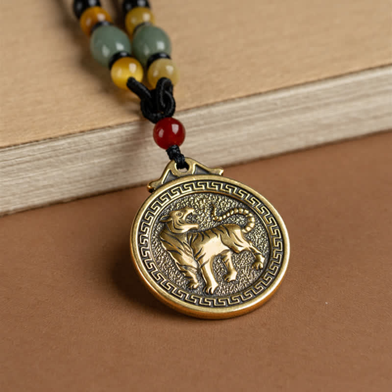 Collana con ciondolo di 12 segni zodiacali cinesi, benedizione, ricchezza e fortuna - image 14