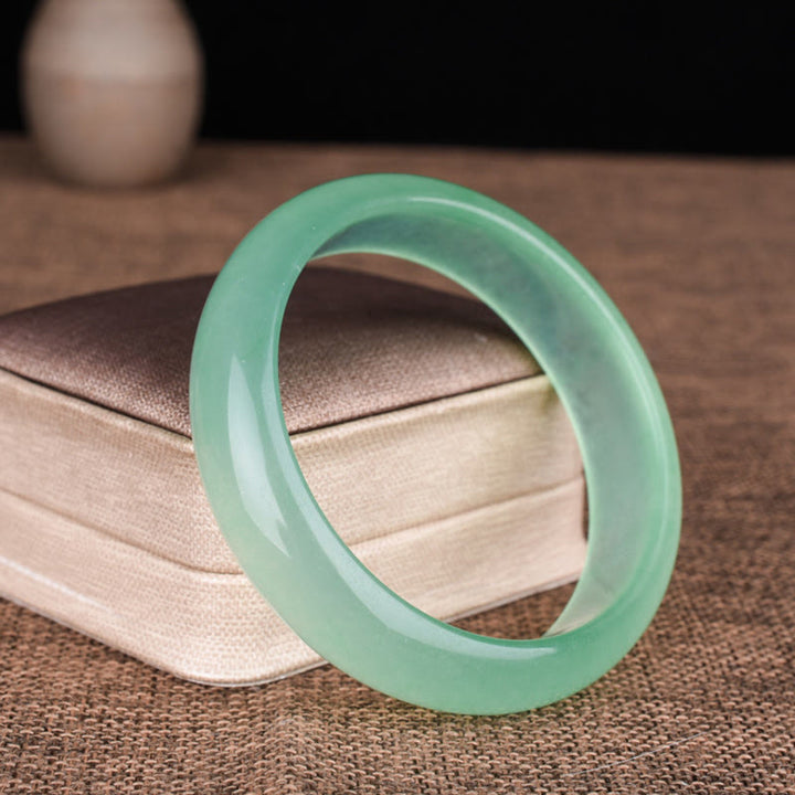 Braccialetto Buddha Stones Natural Jade Luck Healing Prosperity Bangle - image 5