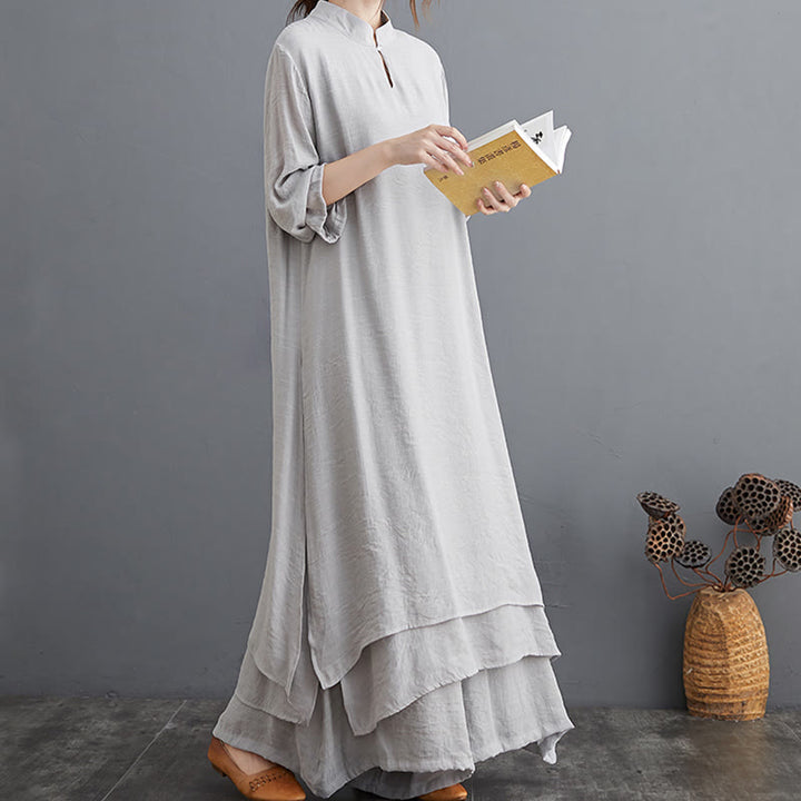 Set di abbigliamento da donna Buddha Stones dal motivo semplice per meditazione, preghiera, pratica spirituale Zen e yoga. - image 14