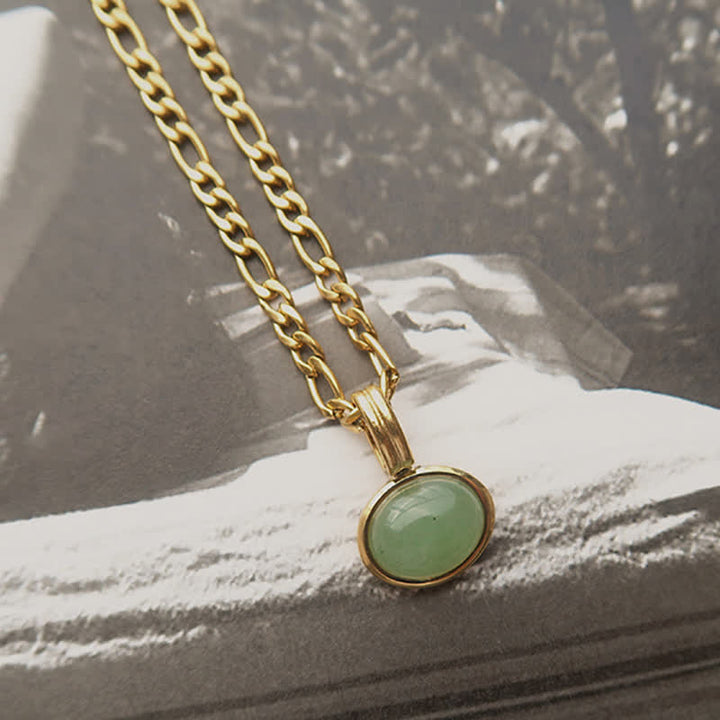 Collana con ciondolo in acciaio al titanio con resistenza turchese ovale