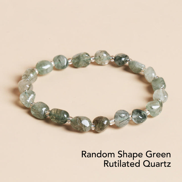 Braccialetto di equilibrio per meditazione in cristallo di pietra di forma irregolare naturale Buddha Stones
