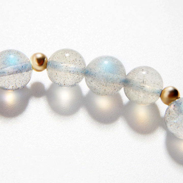 Braccialetto di guarigione PiXiu con pietre di luna, quarzo fragola e Buddha Stones