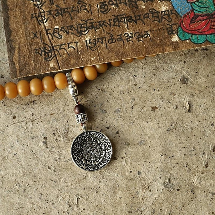Bracciale di ricchezza Bagua Vajra Buddha Stones Tibet 108 perle di Mala Bodhi Seme