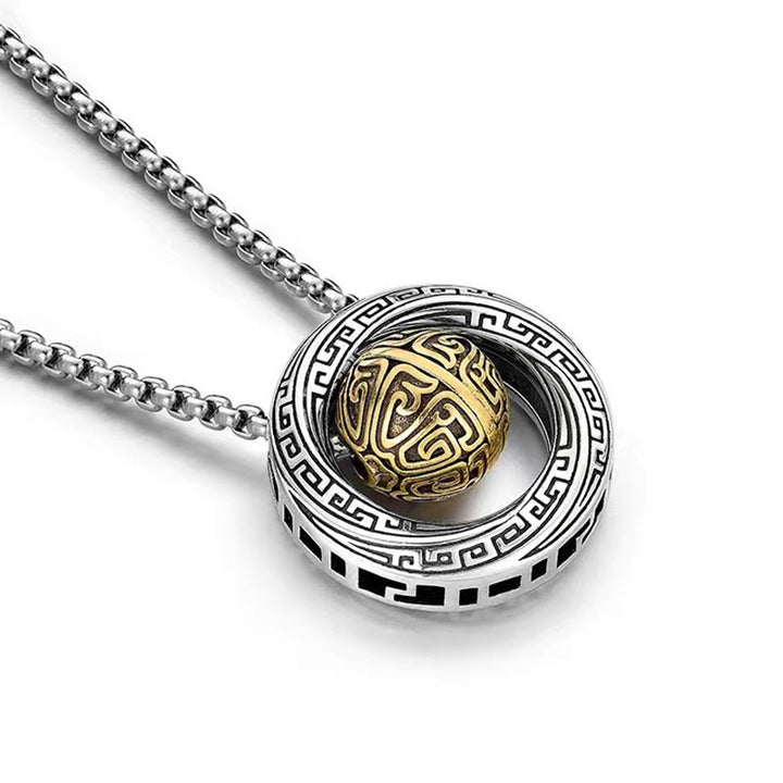 Collana con ciondolo in rame con perline portafortuna Mobius , Buddha Stones, ricchezza