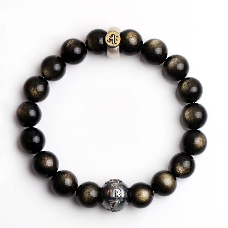 Braccialetto purificante in ossidiana con Buddha Stones e zodiaco cinese - image 7