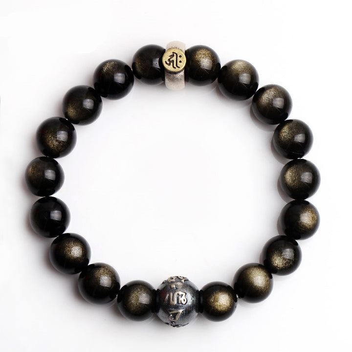 Braccialetto purificante in ossidiana con Buddha Stones e zodiaco cinese - image 7