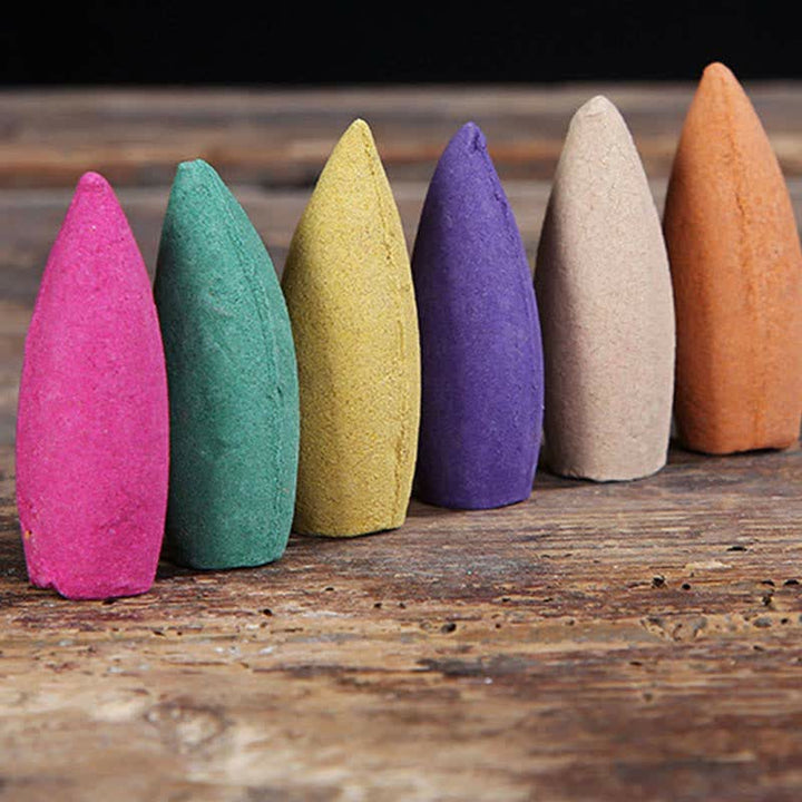 Buddha Stones Piccolo teschio Fantasma Argilla viola Fontana di fumo a riflusso Bruciatore di incenso della pace Decorazione