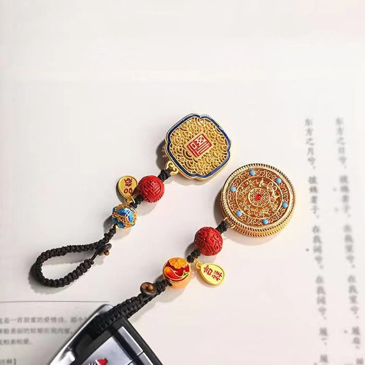 Portachiavi con ciondolo a forma Buddha Stones Fu Character Blessing Ruyi - image 18