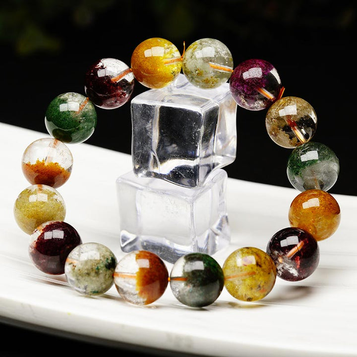 Braccialetto dell'amore con pietre preziose naturali Buddha Stones, cristallo, varie pietre preziose
