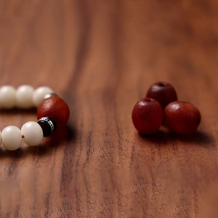 Buddha Stones Tibet 108 perle Mala Bodhi Seme Bagua Vajra Dzi Perline Bracciale Ricchezza Agata Grigia