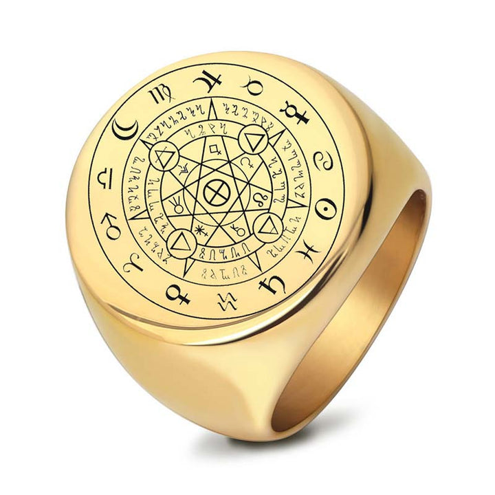Anello di benedizione di protezione delle 12 costellazioni dello zodiaco Buddha Stones