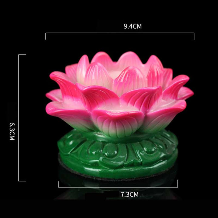 Buddha Stones Meditazione Preghiera Altare Fiore di Loto Portacandele Tempio Buddista Rituali Usa Articoli - Portacandele a forma di loto - image 2