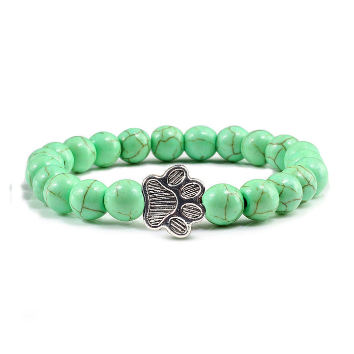 Buddha Stones Braccialetto con pietra "Salva un cane" - Perline verde chiaro - image 18
