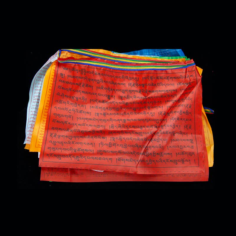 Bandiere di preghiera tibetane a 5 colori con simbolo del cavallo del vento, per esterni, 20 pezzi - image 13