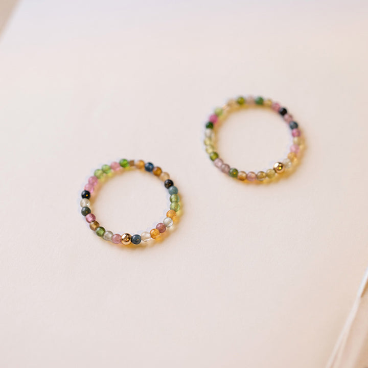Anello Buddha Stones Natural Tormalina Positive Love