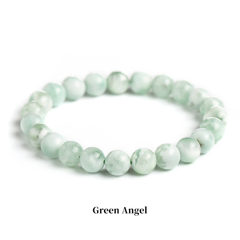 Braccialetto di perle curative in quarzo naturale Buddha Stones - 8 millimetri - Angelo verde - image 76
