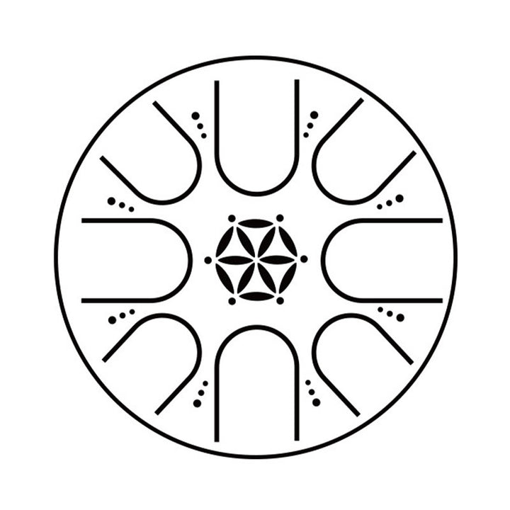 Buddha Stones Steel Tongue Drum Sound Healing Meditazione Yoga Drum Kit 8 Note 5 Pollici con Borsa per il Trasporto
