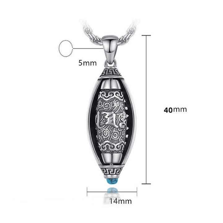 Collana di protezione con ciondolo girevole Buddha Stones Tibet Om Mani Padme Hum - image 9