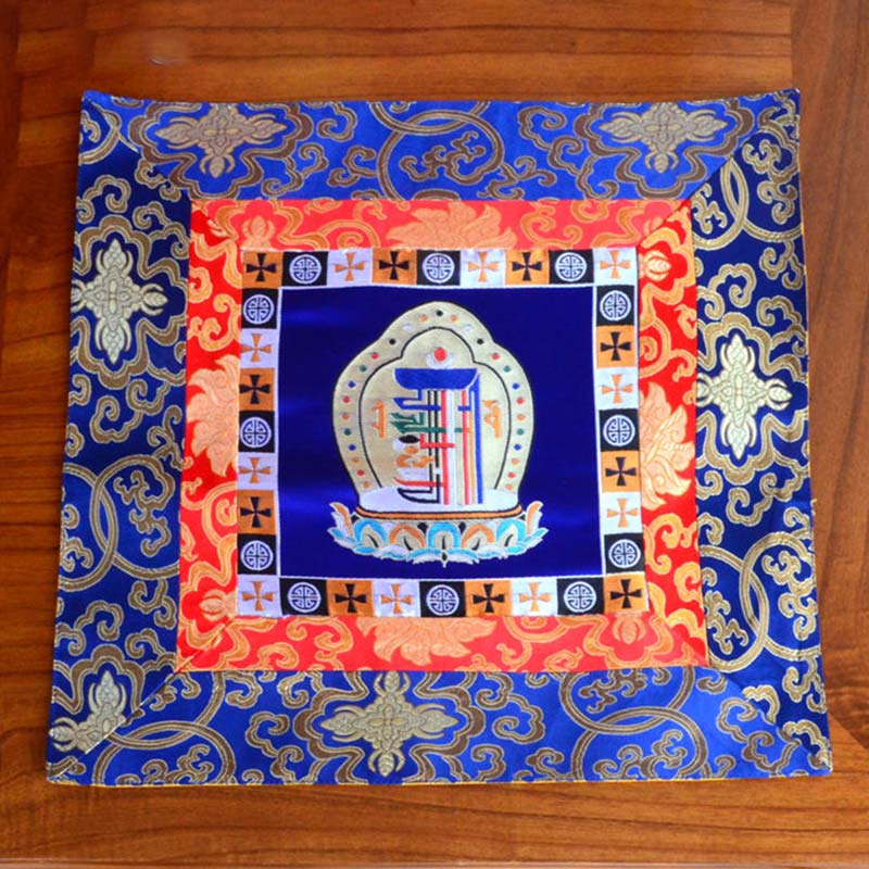 Tappetino per preghiera, meditazione, forza, nodo infinito, Vajra Man-Bcu, Kalachakra, simboli di buon auspicio