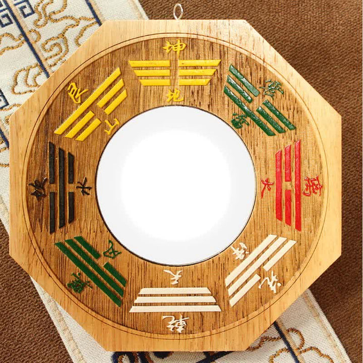 Feng Shui Bagua Mappa Peach Wood Balance Energy Map Specchio - image 1