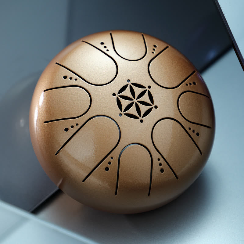 Buddha Stones Steel Tongue Drum Sound Healing Meditazione Yoga Drum Kit 8 Note 5 Pollici con Borsa per il Trasporto
