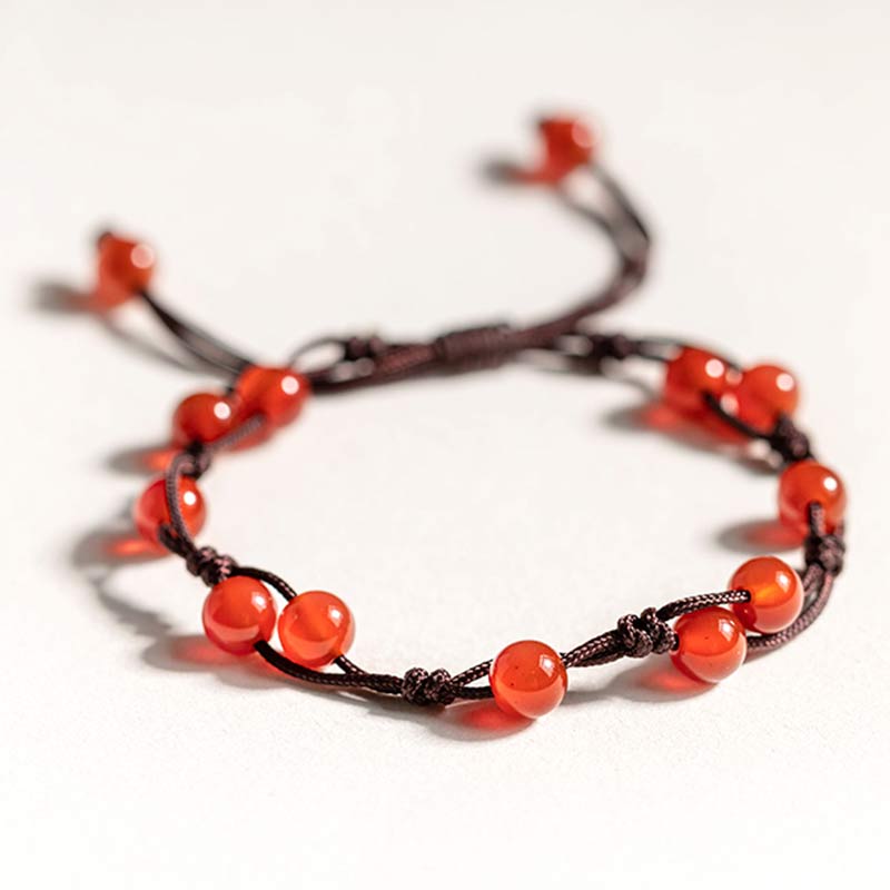 Bracciale Buddha Stones Agata Rossa Agata Muschiata Cinabro Calma