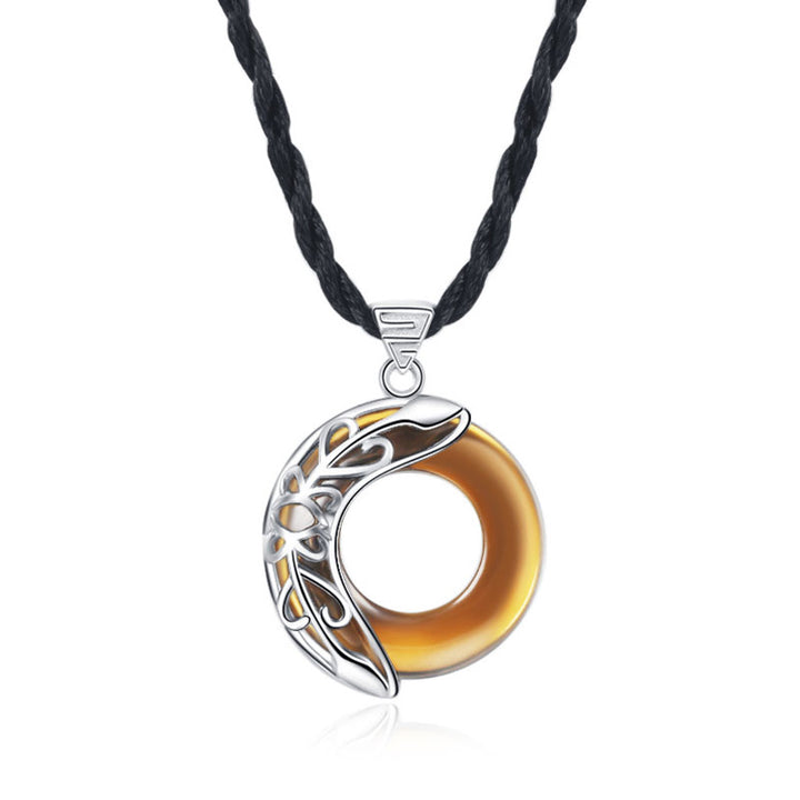 Collana con ciondolo guarigione portafortuna in rame Love Wings