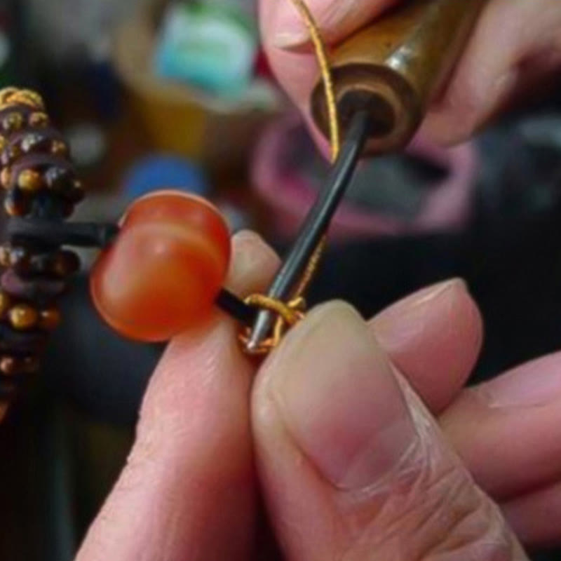 Bracciale intrecciato con amuleto Buddha Stones fatto a mano con nodo di King Kong, protezione dalla fortuna - image 16