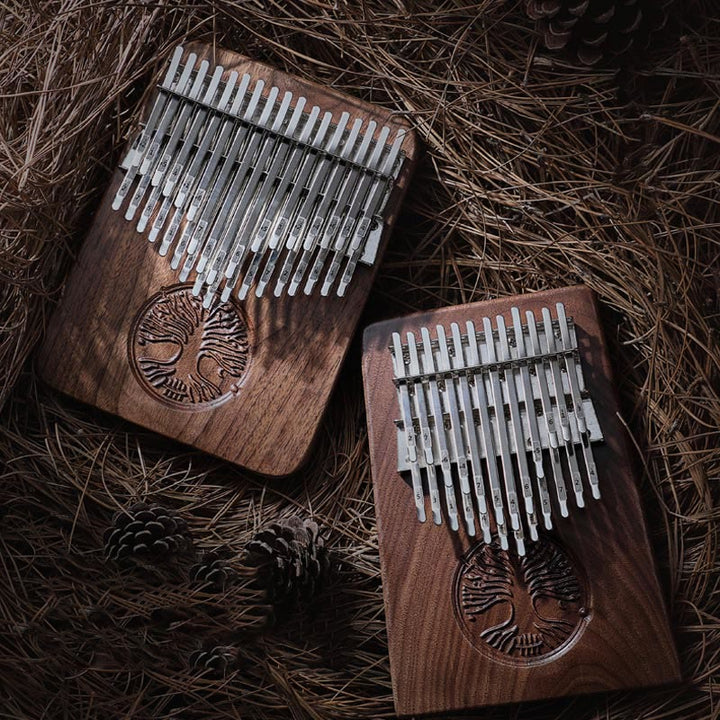 Kalimba 34 tasti pianoforte a pollice albero della vita design portatile dito marimba pianoforte