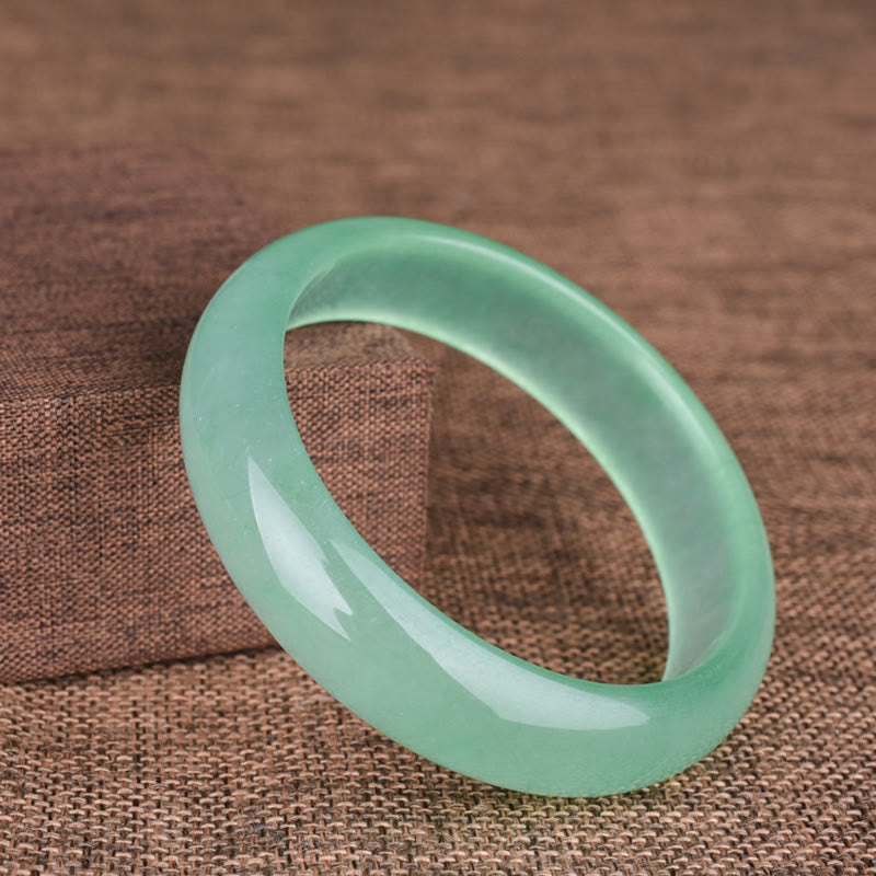Braccialetto Buddha Stones Natural Jade Luck Healing Prosperity Bangle - Verde - 60-62 mm - image 1
