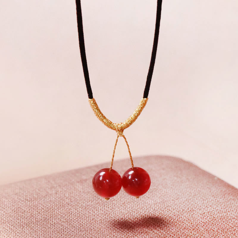 Buddha Stones Agata rossa naturale Calcedonio Autoaccettazione Fiducia String Bead Bracciale Collana Pendente
