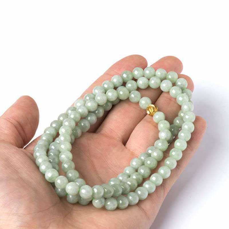 Bracciale Mala della fortuna in giada con 108 perle - image 2