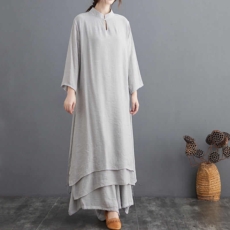 Set di abbigliamento da donna Buddha Stones dal motivo semplice per meditazione, preghiera, pratica spirituale Zen e yoga. - image 12