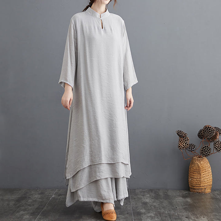 Set di abbigliamento da donna Buddha Stones dal motivo semplice per meditazione, preghiera, pratica spirituale Zen e yoga. - image 12