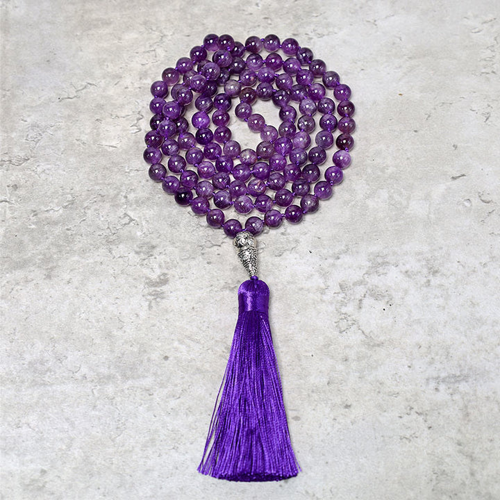 Buddha Stones Collana di perle tibetane 108 Mala, collana di perle di preghiera per meditazione yoga - image 0