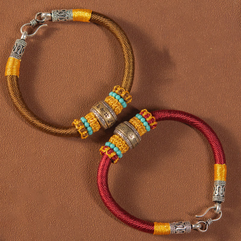 Bracciale intrecciato con amuleto Buddha Stones fatto a mano con nodo di King Kong, protezione dalla fortuna - image 1