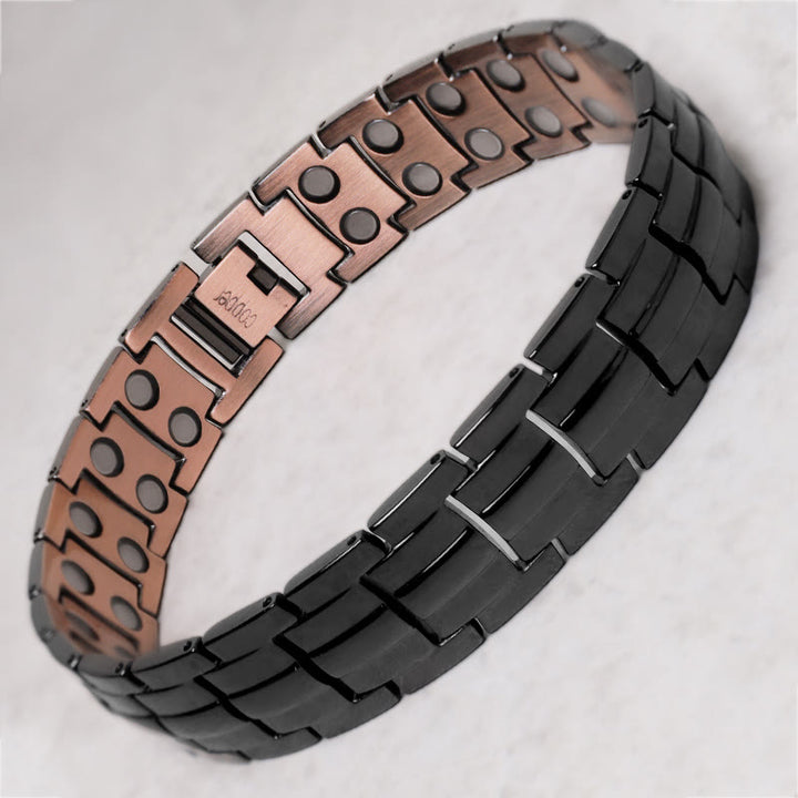Bracciale rigido magnetico vintage in rame massiccio - image 4