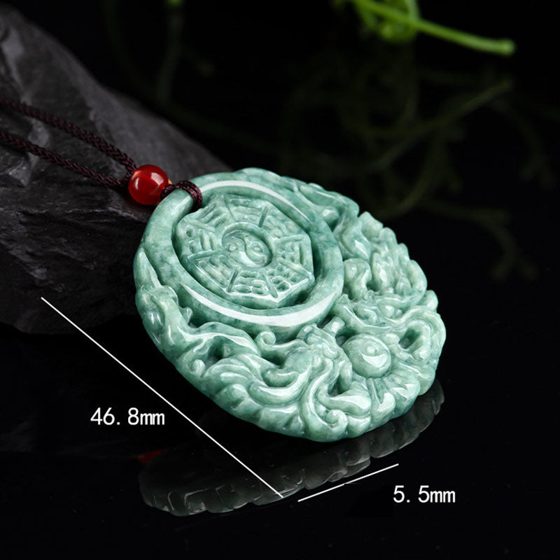 Collana con ciondolo in corda con equilibrio di Yin e Yang, drago e pietre Buddha Stones - image 7