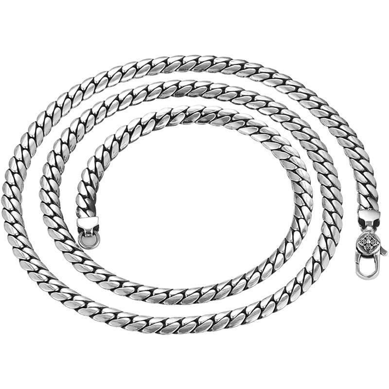 Buddha Stones Doppio Dorje Vajra Forza Punk Catena di Rame Bracciale Collana