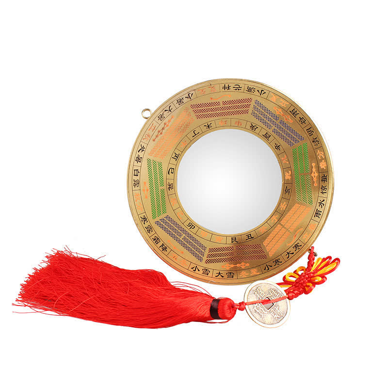 Mappa Feng Shui Bagua Moneta di rame Mappa energetica dell'equilibrio del nodo cinese - image 0