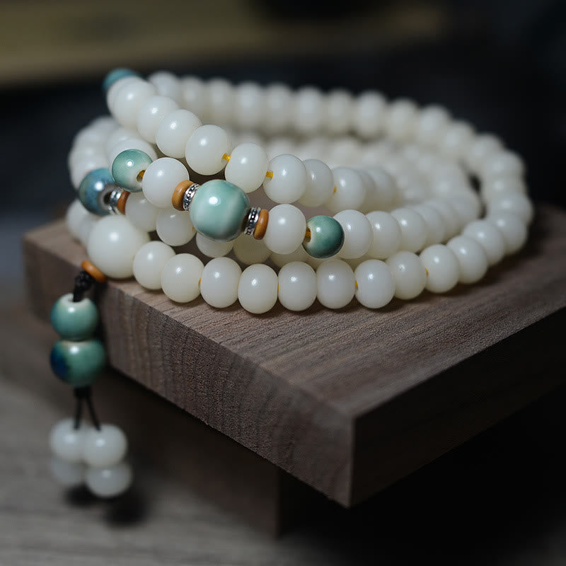Buddha Stones 108 Mala Beads Bodhi Seed Tieni lontani gli spiriti maligni Braccialetto calmo