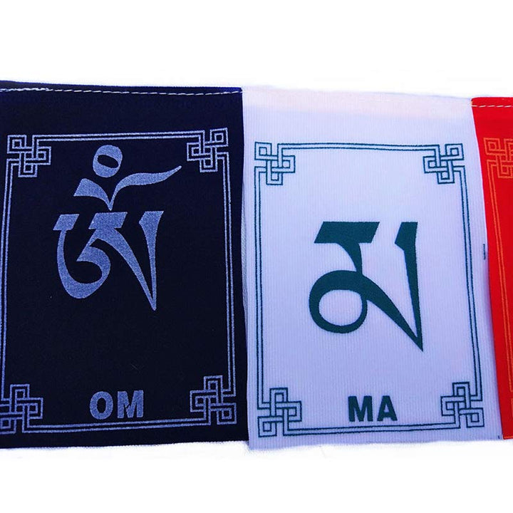 Bandiera decorativa per auto con la benedizione tibetana del cavallo a vento Om Mani Padme Hum, ideale per esterni, con preghiera e decorazione per auto. - image 13