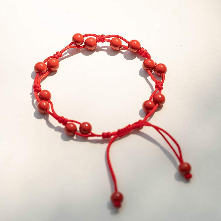 Bracciale Buddha Stones Agata Rossa Agata Muschiata Cinabro Calma