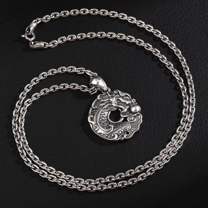 Buddha Stones Koi Fish Drago Pace Fibbia Ricchezza Collana Pendente - image 11
